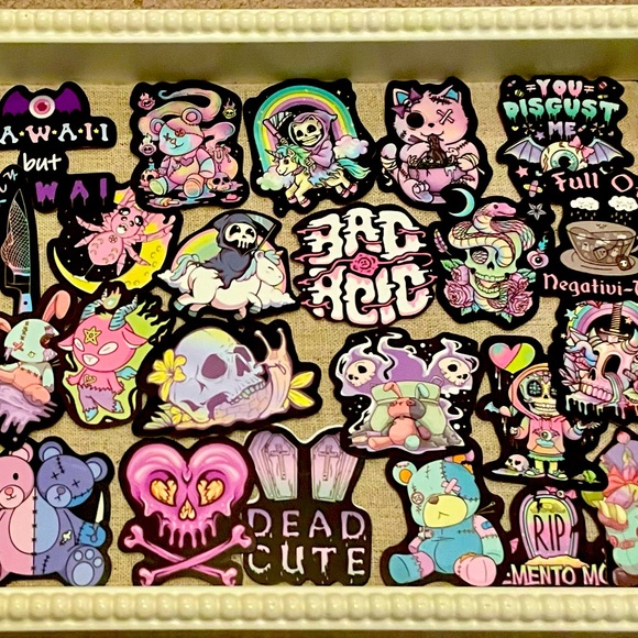 Brand New Way Cute Colorful and Black Goth Sticker Pack, Fun to Share! - Picture 2 of 4